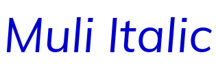 Muli Italic フォント